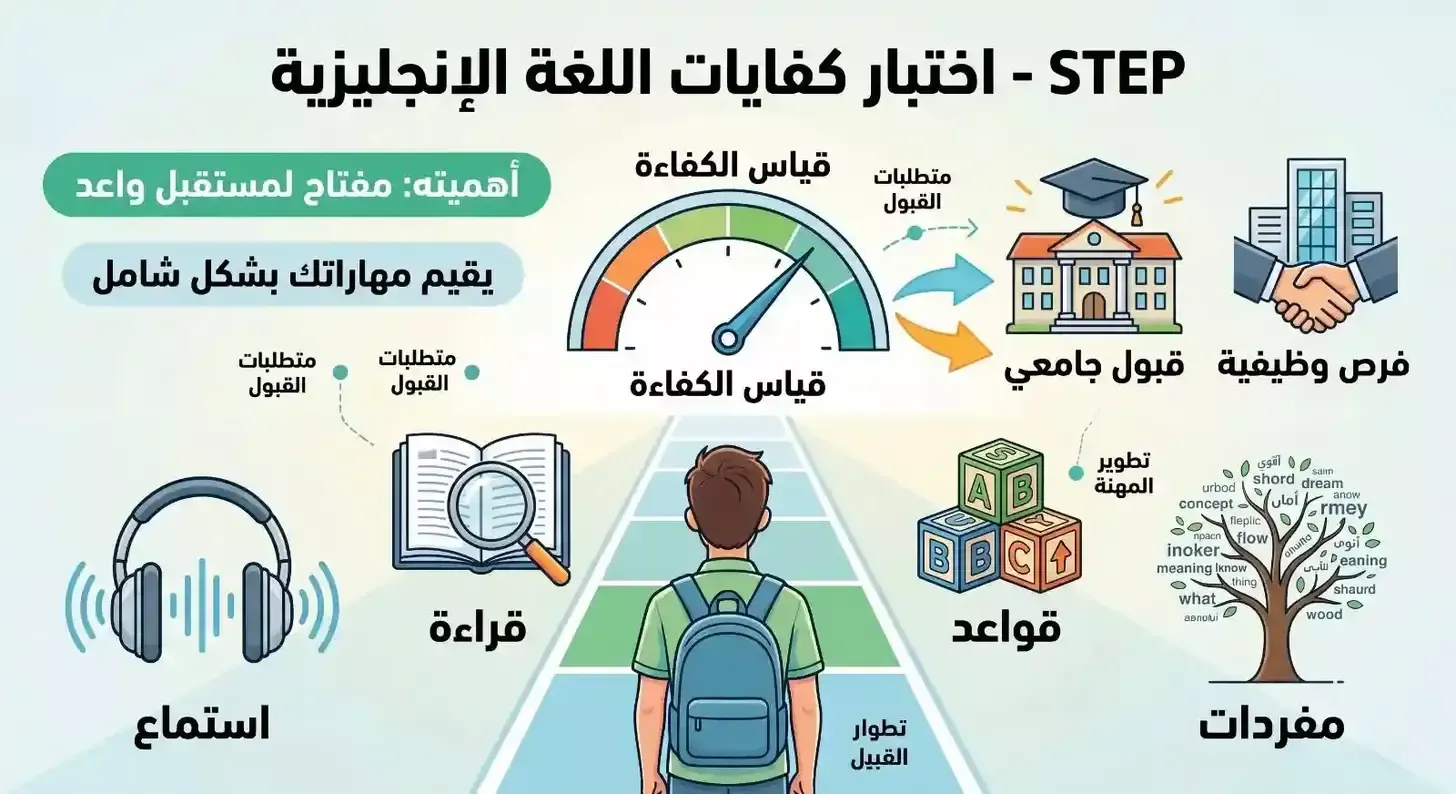 شرح اختبار كفايات اللغة الإنجليزية ستيب