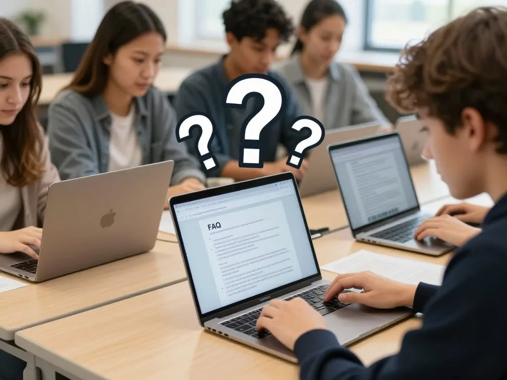 Students researching Turkish scholarship information and FAQs